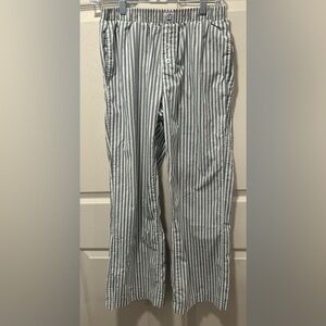 Women’s Happily Grey white & green striped lounge pants
